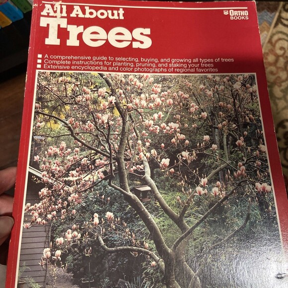 Ortho Books All about Trees 1982 Trade Paperback Revised edition landscape yard - Picture 1 of 2